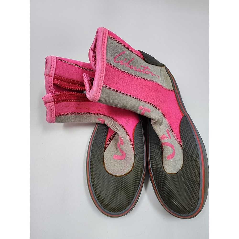 Liberator Neoprene Dive Boots Pink Grey Scuba Snorkel Water Shoes Womens 5 EU 36